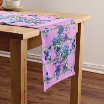 Pink Green Stripe Butterfly Medow