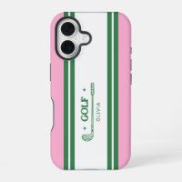 Pink & Green Striped personalised retro gift