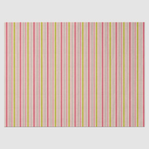 Pink & green stripes tissue paper