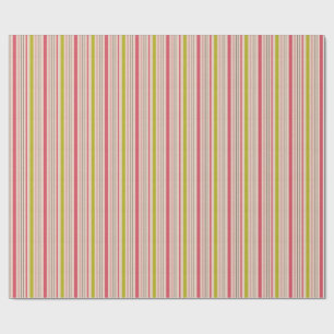 Pink & green stripes wrapping paper