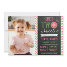 Pink & Green Two Sweet Melon 2nd Birthday Photo
