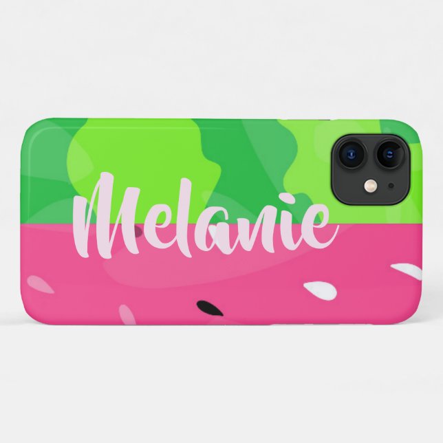 Pink Green Watermelon Summer Stylised Personalised Case-Mate iPhone Case (Back (Horizontal))