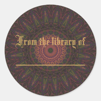 Pink & Green Wheel Kaleidoscope Classic Round Sticker