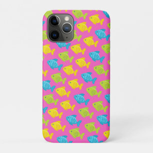 Pink Green Yellow Blue Fish Sea Animals Summer Case-Mate iPhone Case