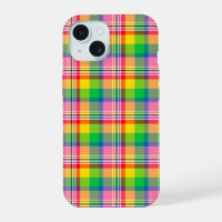 Pink Green Yellow Madras Plaid Design