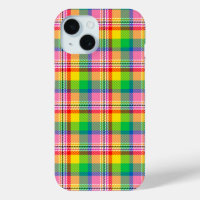 Pink Green Yellow Tartan Plaid Design