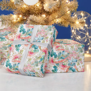 Pink Grevillea And Eucalyptus  Wrapping Paper