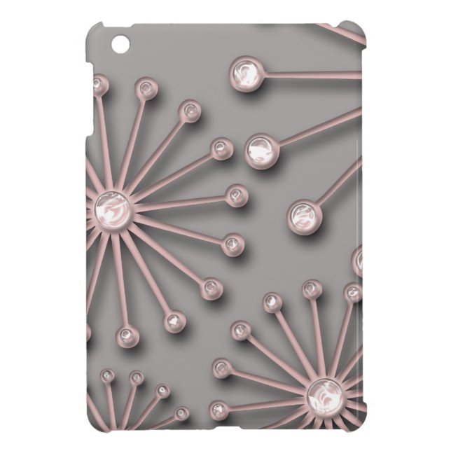 Pink & Grey Abstract Design - iPad Mini iPad Mini Case (Back)