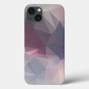 Pink Grey Abstract Pyramid Pattern Design iPhone 13 Case