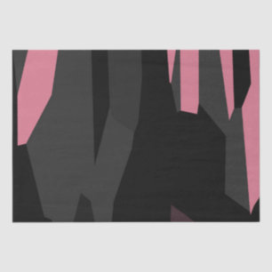 Pink Grey and Black Abstract Tissue Paper