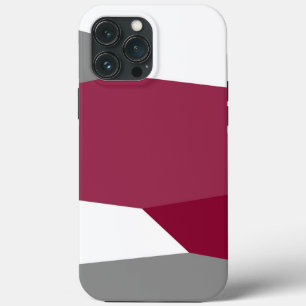 Pink Grey and White Abstract iPhone 13 Pro Max Case