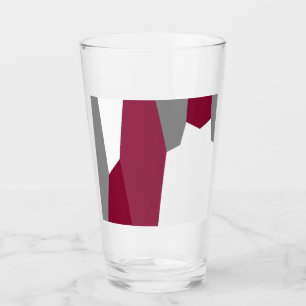 Pink Grey and White Abstract Glass