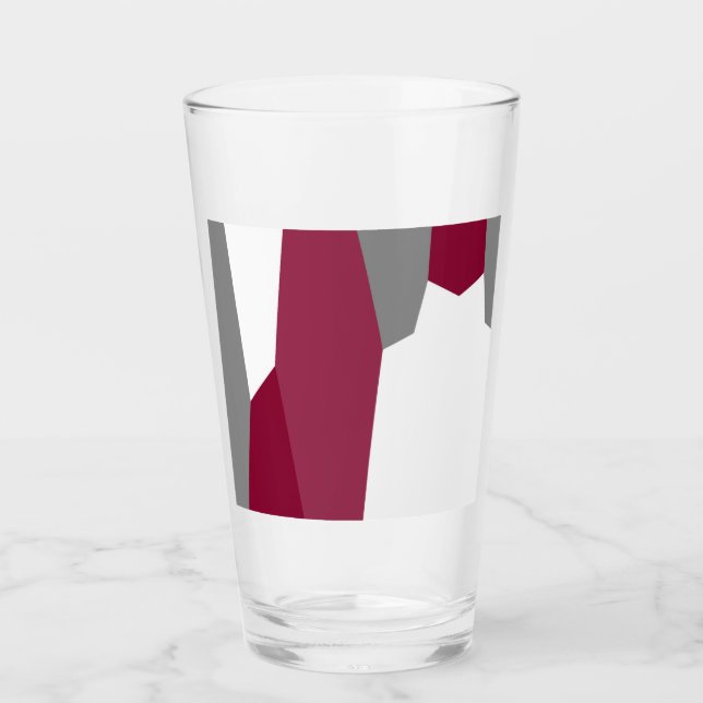 Pink Grey and White Abstract Glass (Front)