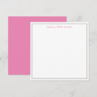 Pink Grey and White Elegant Square Flat 
