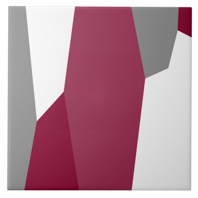 Pink Grey and White   Tile (Front)