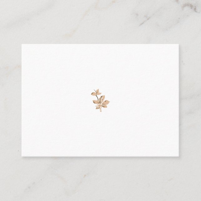 pink, grey brown illustration place card (Front)