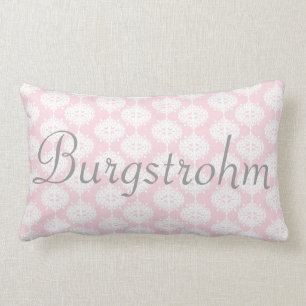 Pink & Grey Damask Pillow
