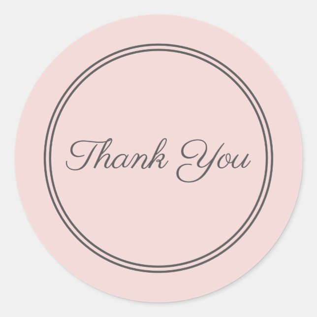 Pink Grey Envelope Seal Thank You Script Text (Front)