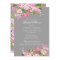 Pink Grey Floral Shabby Chic Bridal Shower Invite