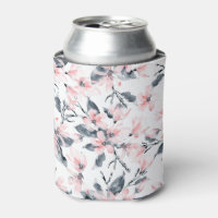Pink & Grey Floral Watercolor Pattern
