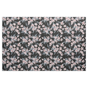 Pink & Grey Floral Watercolor Pattern Fabric