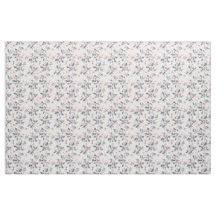 Pink & Grey Floral Watercolor Pattern Fabric