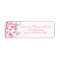 Pink Grey Floral Wedding Return Address Label