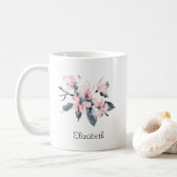 Pink & Grey Flowers Classy Watercolor