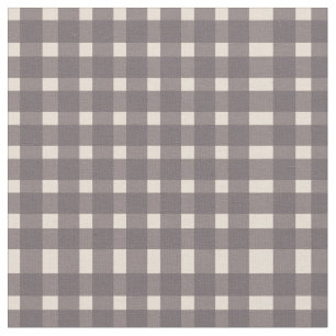 Pink Grey Gingham Pattern  Fabric