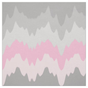 Pink Grey Grey Chevron Ombre Fade Abstract Fabric