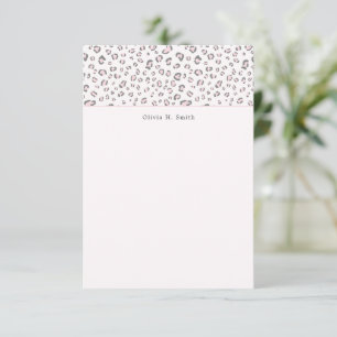 Pink Grey Leopard personalised Card