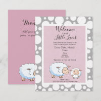 Pink, Grey Little Lamb Baby Girl Shower Supplies