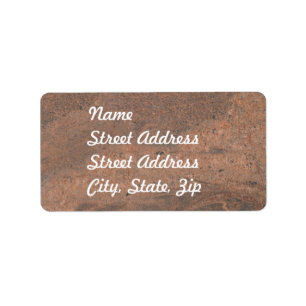 Pink & Grey Marble Address Sticker