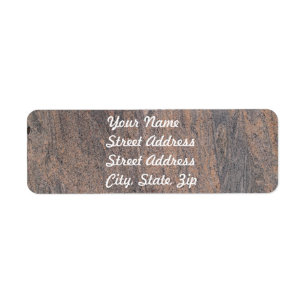 Pink & Grey Marble Return Address Sticker