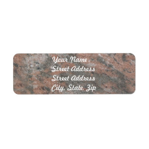Pink & Grey Marble Return Address Sticker