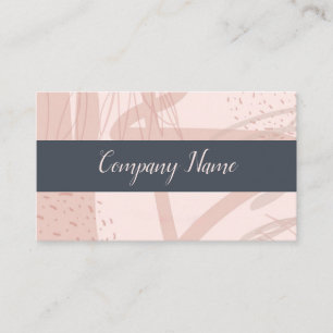 Pink & Grey Modern Business Card