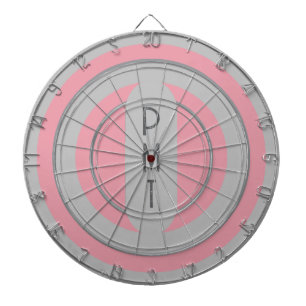 Pink Grey Personalised Dart Board