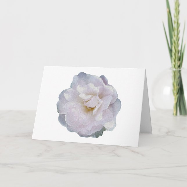 Pink grey rose card (Front)