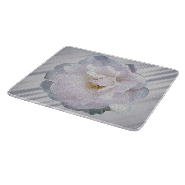 Pink grey rose cutting board (Corner)