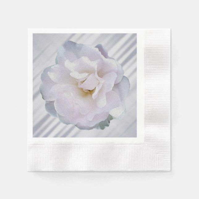 Pink grey rose napkin (Front)