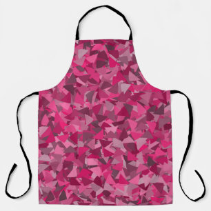 Pink Grey Triangle Pattern Apron
