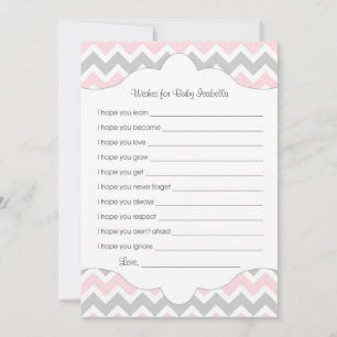 Pink Grey Wishes for Baby / great baby shower idea