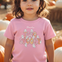 Pink Groovy Two Spooky Girl 2nd Birthday Ghost