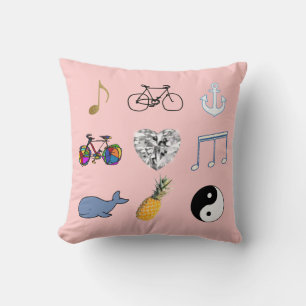 pink grouped girly-world cushion