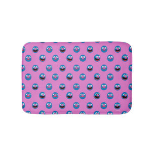 Pink Grover Face Pattern Bath Mat