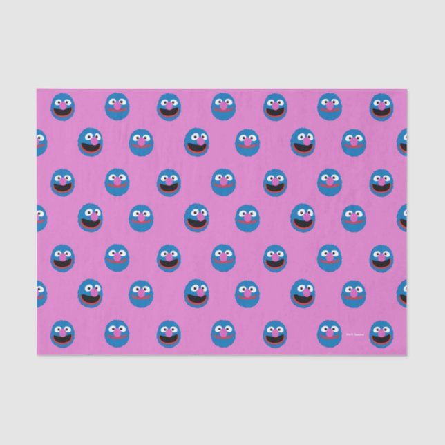 Pink Grover Face Pattern Tissue Paper (Front)