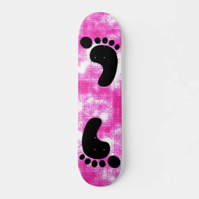 Pink Grunge Skateboard (Front)
