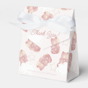 Pink Gummy Bear Girl Birthday Favour Box