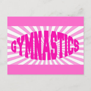 Pink Gymnastics Postcard