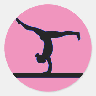 Pink gymnastics stickers